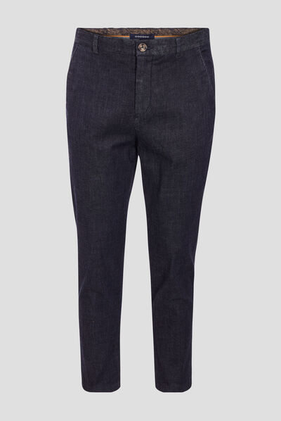 Jeans straight chino denim brut clean homme