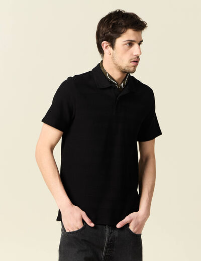 Polo manches courtes noir homme