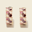 Boucles d'oreilles vieux rose femme