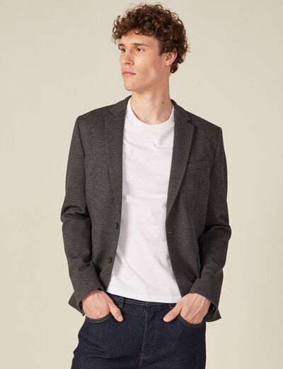 Veste esprit blazer droite gris homme