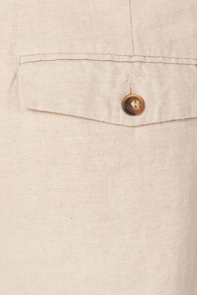 Pantalon chino à coulisse ecru homme