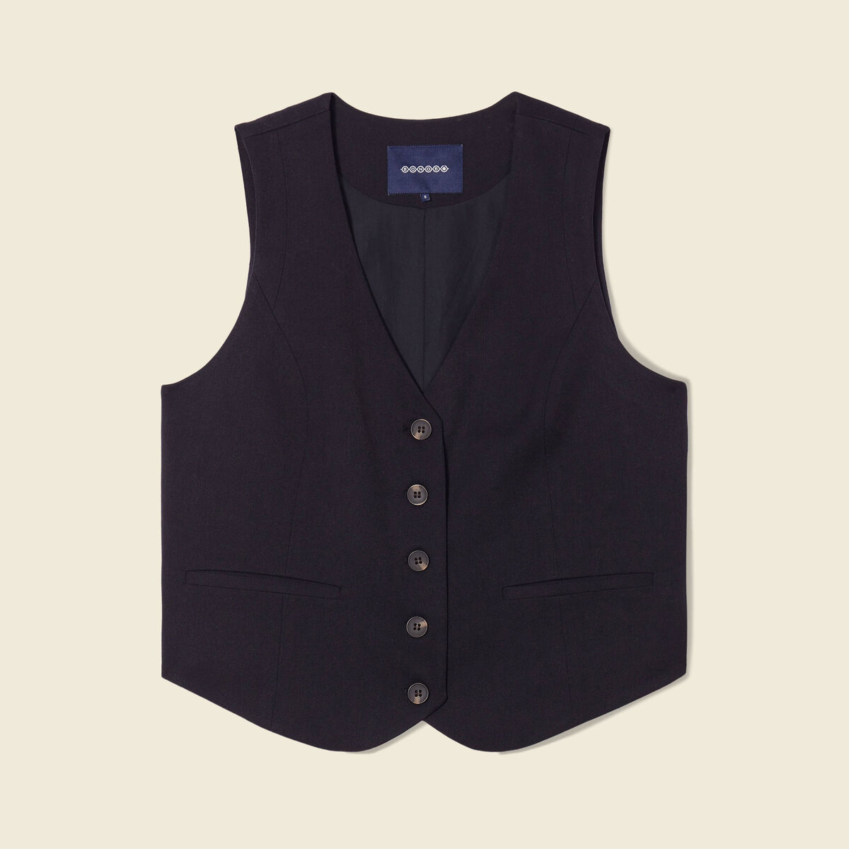 Veston boutonné noir femme