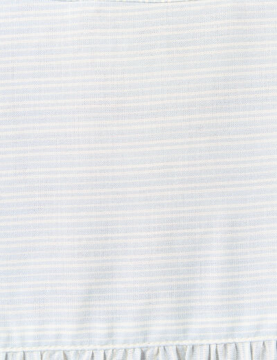 Blouse manches longues bleu ciel femme