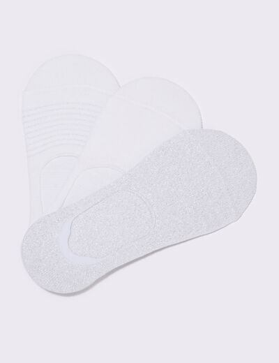 Lot 3 paires socquettes blanc femme