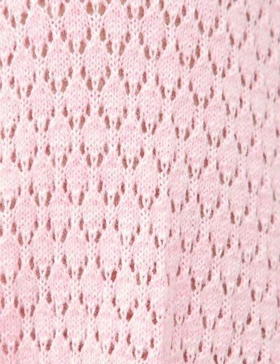 Pull manches longues rose pastel femme