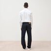 Chemise manches longues col am&eacute;ricain blanc homme