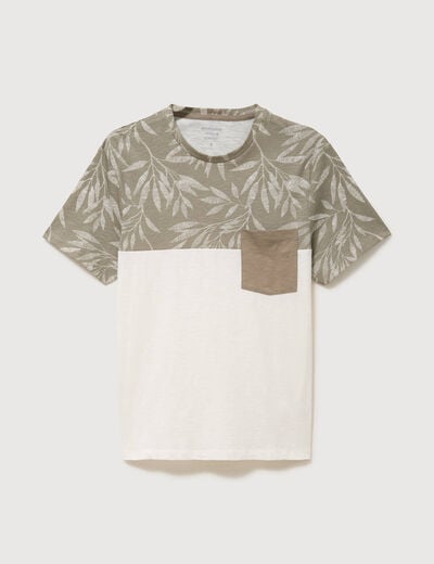 T-shirt manches courtes vert kaki homme