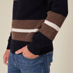 Pull manches longues fabriqué en France bleu marine homme