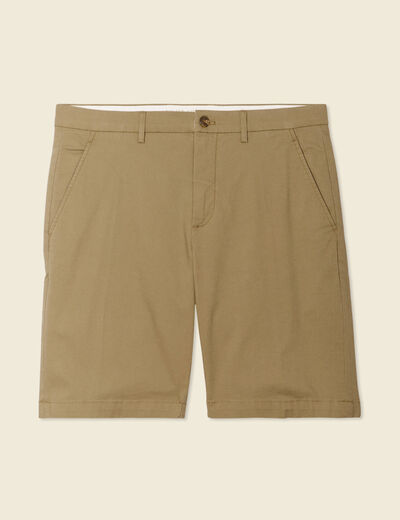 Bermuda droit éco-responsable vert kaki homme