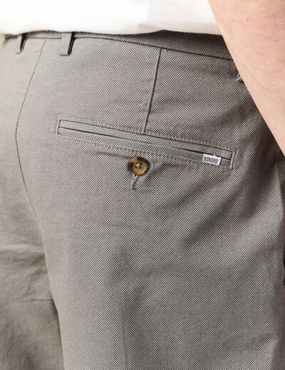 Bermuda droit éco-responsable gris homme