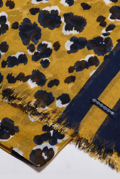 Foulard jaune moutarde femme