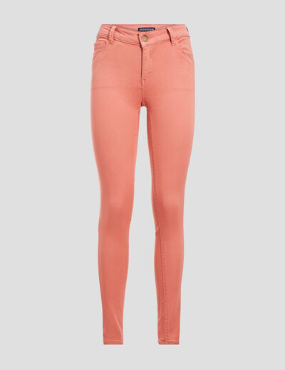 Pantalon Audrey - skinny push up rose poudrée femme