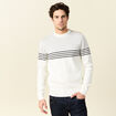 Pull manches longues ecru homme