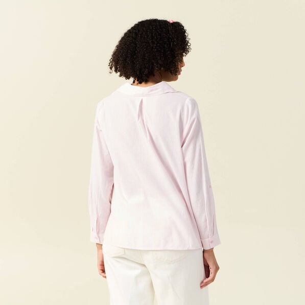 blouse manches longues rose poudree femme Blouse manches longues rose poudrée femme