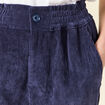Tregging velours 7/8ème bleu marine femme