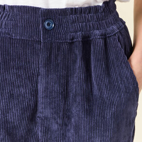 Tregging velours 7/8ème bleu marine femme