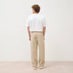 Pantalon coupe large beige homme