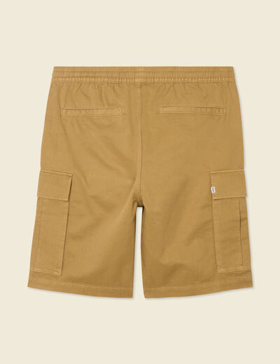 Bermuda droit cargo camel homme