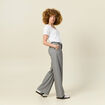 Pantalon large fluide gris femme
