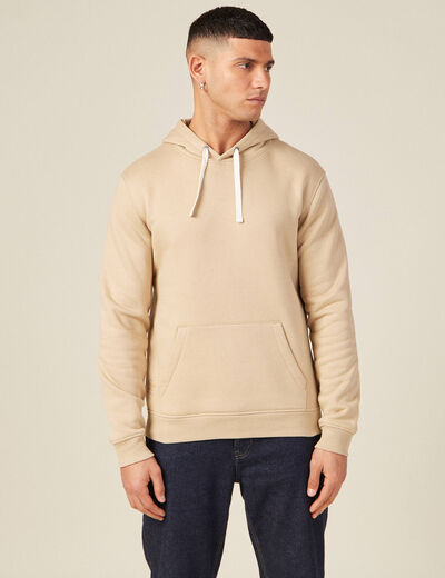 Sweat manches longues beige homme