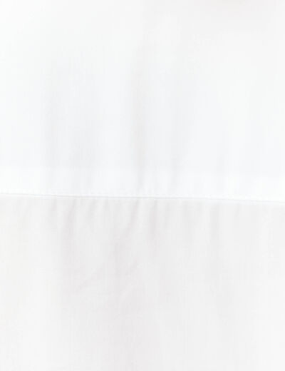 Chemise manches longues nouée blanc femme