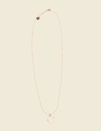 Collier pendentif résine couleur or femme