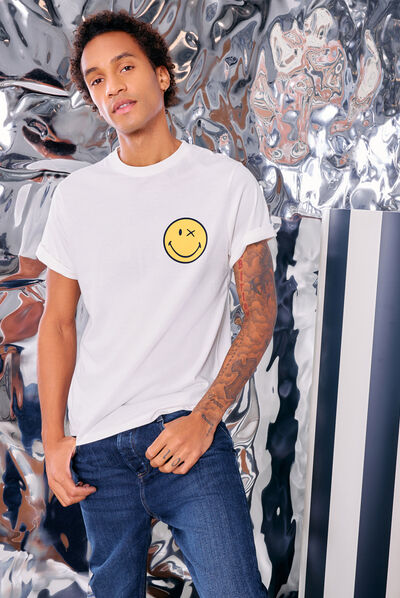 T-shirt SmileyWorld ecru homme