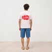 T-shirt en coton manches courtes rose homme
