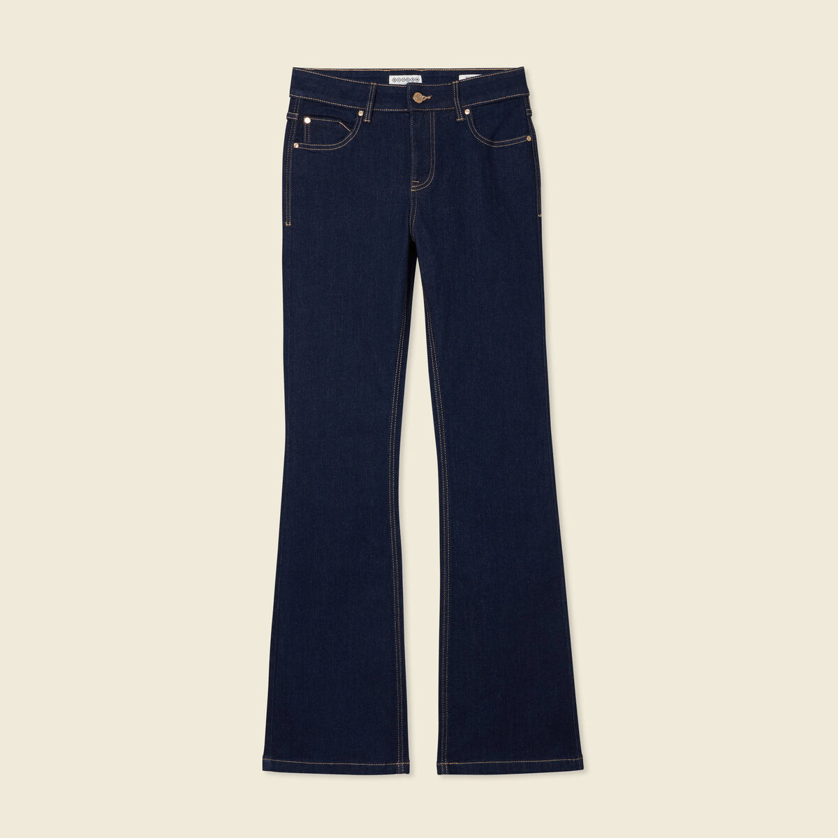 Jeans bootcut denim brut rinse femme