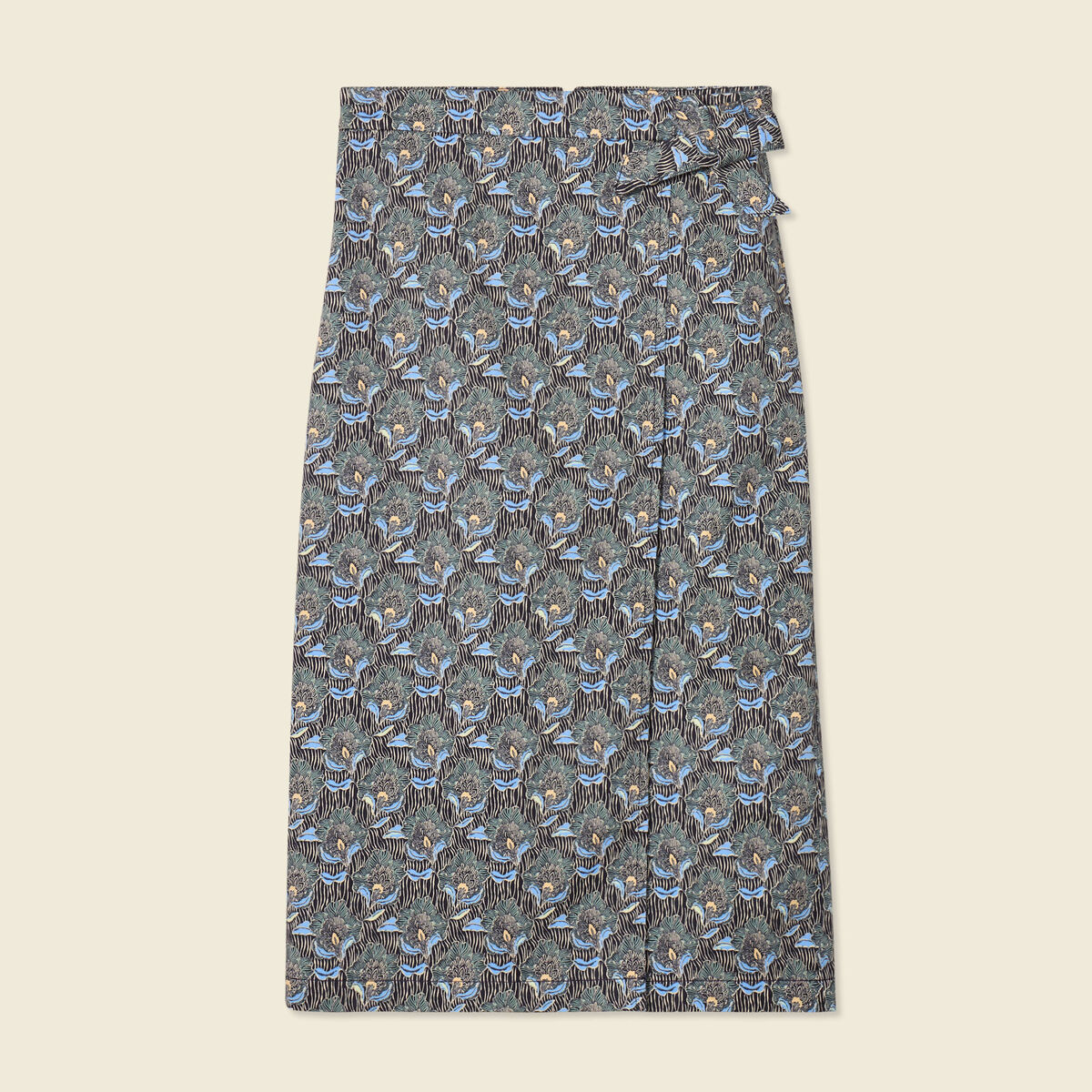 Jupe midi droite bleu marine femme