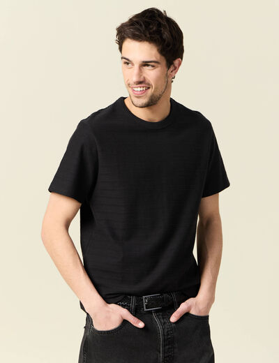 T-shirt manches courtes noir homme