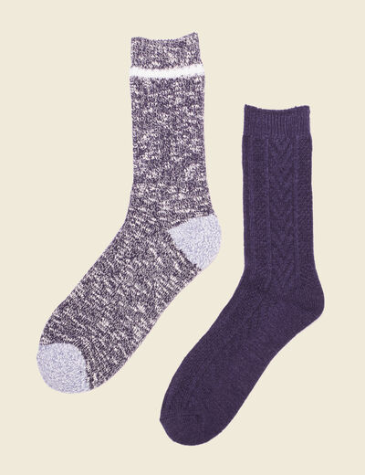Lot 2 paires chaussettes bleu marine homme