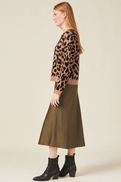 Pull éco-responsable marron clair femme