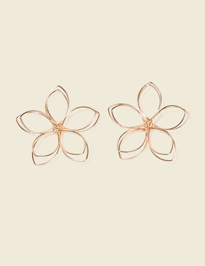 Boucles d'oreilles clous couleur or femme