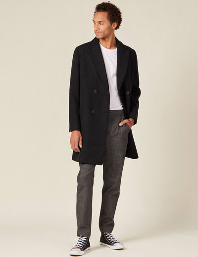 Pantalon chino tapered gris foncé homme