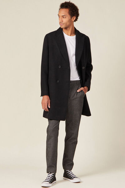 Pantalon chino tapered gris foncé homme