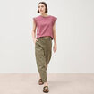T-shirt manches courtes vieux rose femme