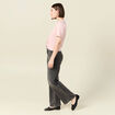 T-shirt en coton manches courtes rose pastel femme
