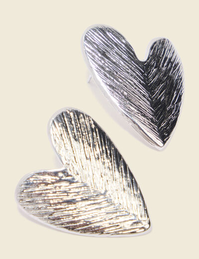 Boucles d'oreilles clous couleur argent femme