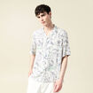 Chemise manches courtes fluide blanc homme