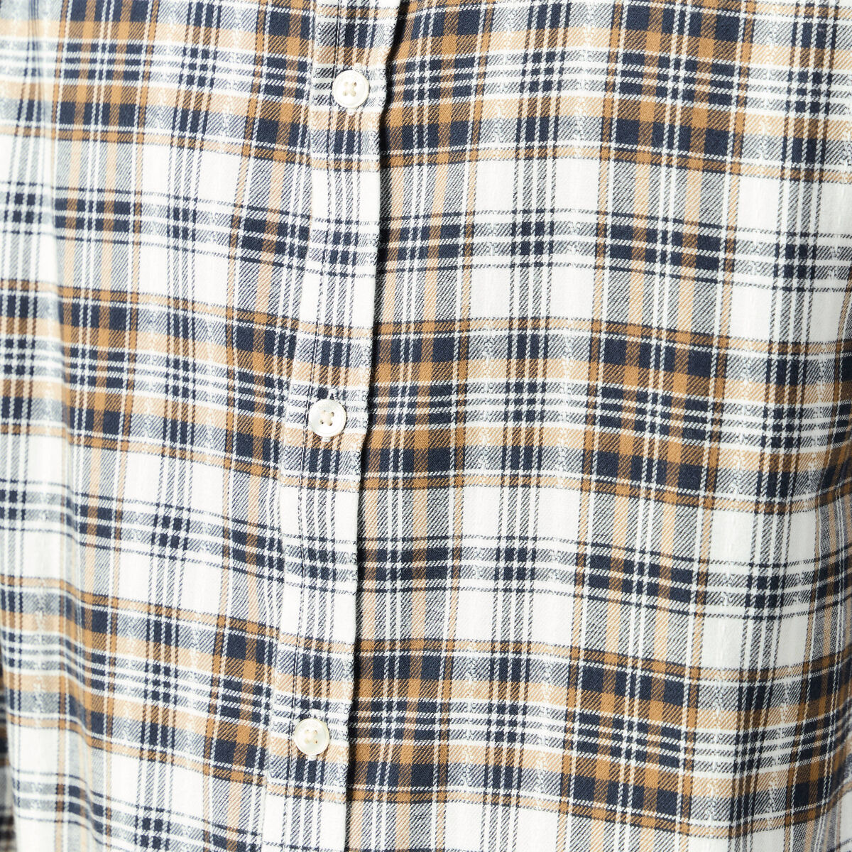 Chemise manches longues en coton vert kaki homme