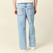 Jeans large 5 poches denim snow bleach homme