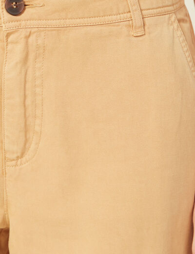 Pantalon éco-responsable beige femme
