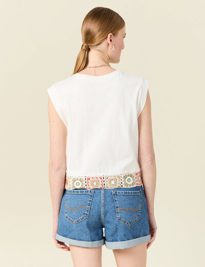 T-shirt éco-responsable ecru femme