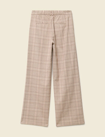 Pantalon loose taille standard fluide beige femme