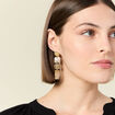 Boucles d'oreilles pendantes couleur or femme