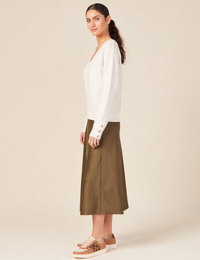 Pull éco-responsable ecru femme