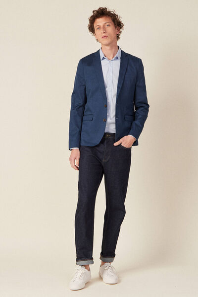 Chemise manches longues bleu clair homme