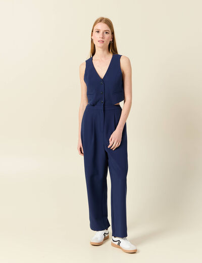 Combinaison éco-responsable bleu marine femme