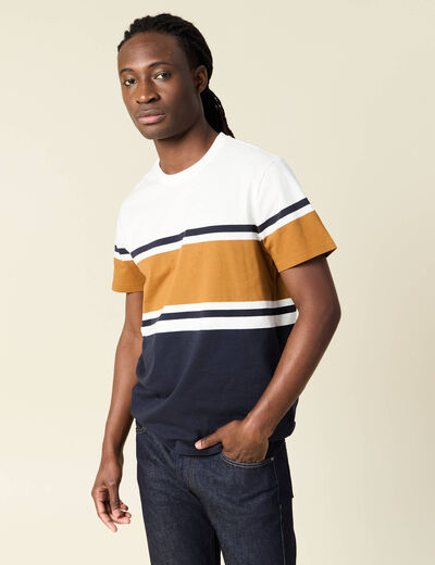 T-shirt manches courtes ecru homme